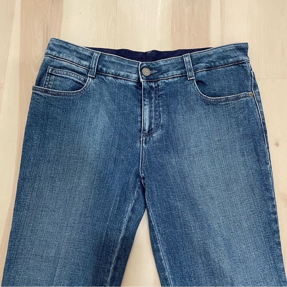 Stella McCartney Women's 29 Fringe Hem Kick Flare Jeans Stretch Mid Rise - Picture 7 of 15